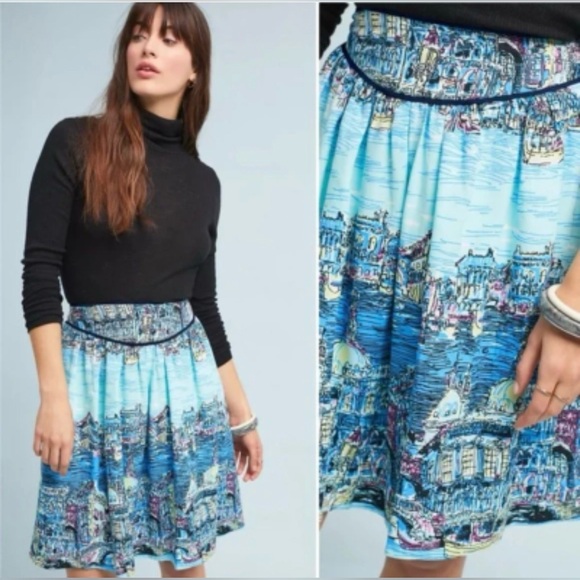 Anthropologie Dresses & Skirts - Anthropologie 52 Conversations Colloquial Venice Print Skirt